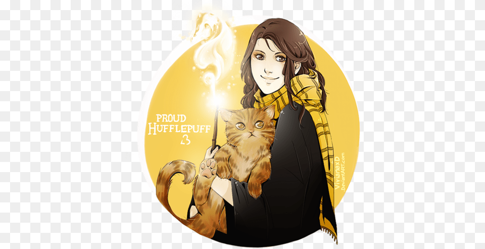 Harry Potter Cat And Girl Image Harry Potter Oc Hufflepuff, Book, Comics, Publication, Animal Png