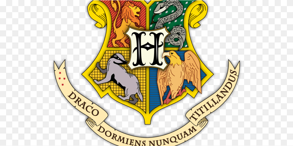 Harry Potter Clipart Hogwarts Crest Harry Potter Draco Dormiens Nunquam Titillandus, Badge, Logo, Symbol, Emblem Png Image