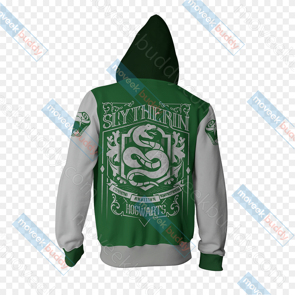 Harry Potter Cunning Like A Slytherin Wacky Style Zip Slytherin House, Clothing, Hoodie, Knitwear, Sweater Free Png Download
