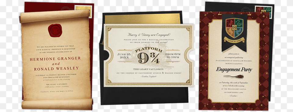 Harry Potter Evite Harry Potter Wedding Invitations, Text, Document, Diploma Png Image