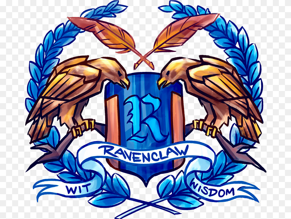 Harry Potter Fan Art Harry Potter Hogwarts Harry Ravenclaw Logo Ravenclaw, Emblem, Symbol, Animal, Bird Png Image