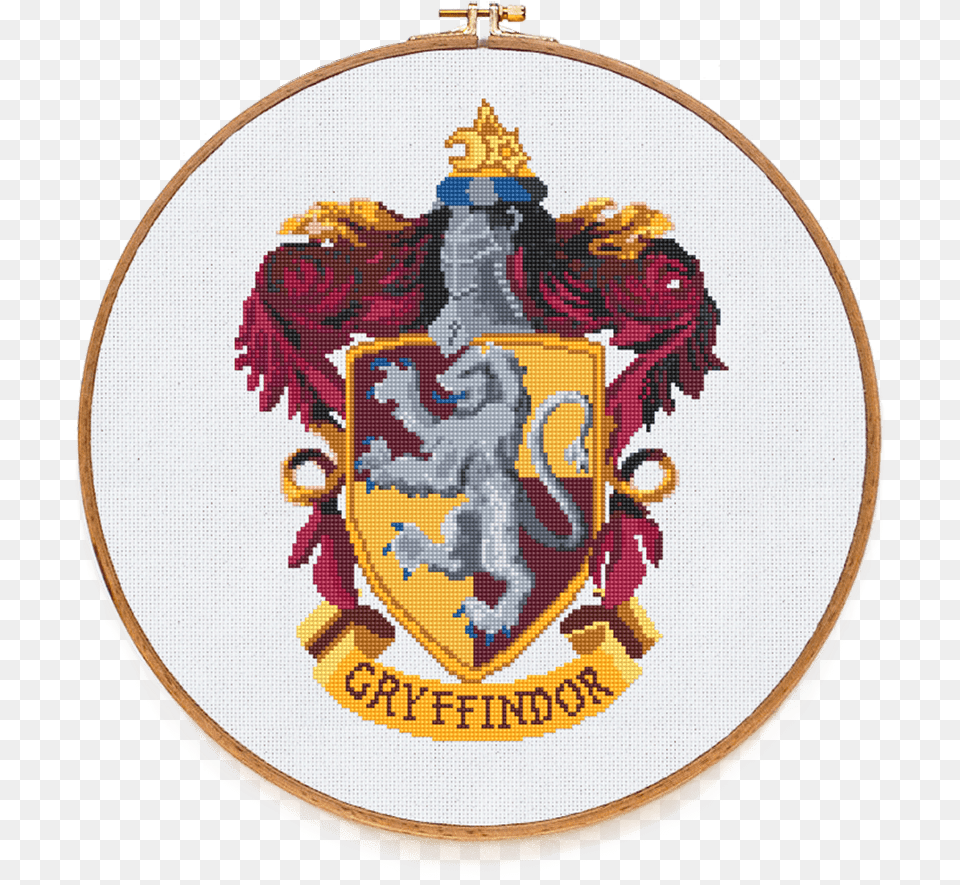 Harry Potter Gryffindor Logo, Pattern, Embroidery, Person Png Image