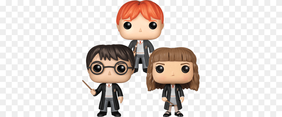 Harry Potter Harry Potter Ron Weasley Amp Hermione Granger Harry Potter Pop Vinyl Hermione, Baby, Person, Doll, Toy Free Png