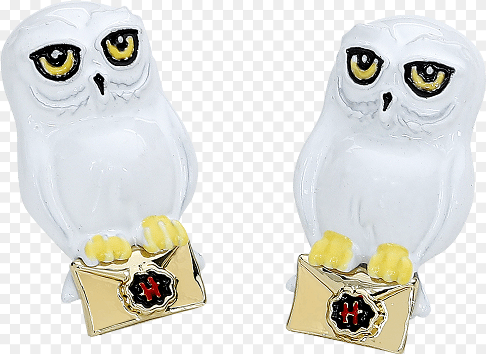 Harry Potter Hedwig Earring Set Gold Coloured, Animal, Bird Free Transparent Png