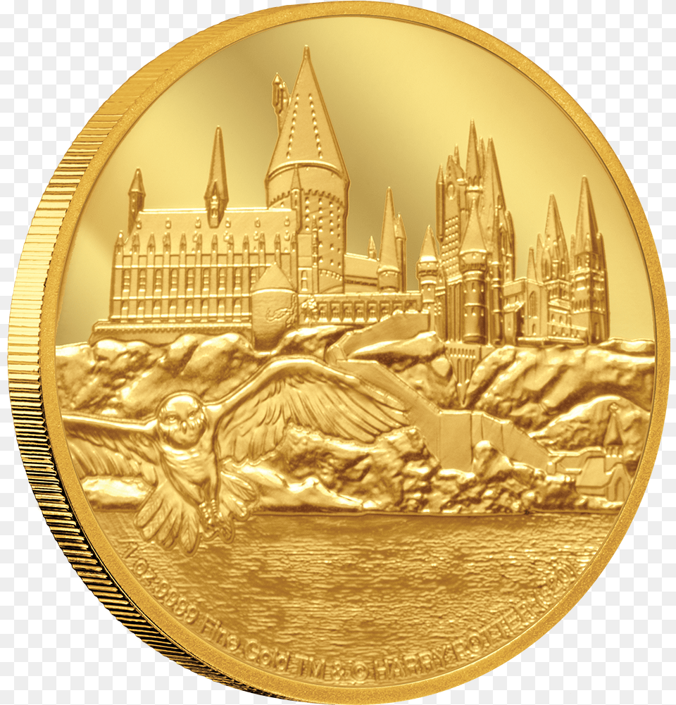 Harry Potter Hogwarts Castle 1oz Gold Coin Goldmnze Harry Potter, Face, Head, Person Free Png Download