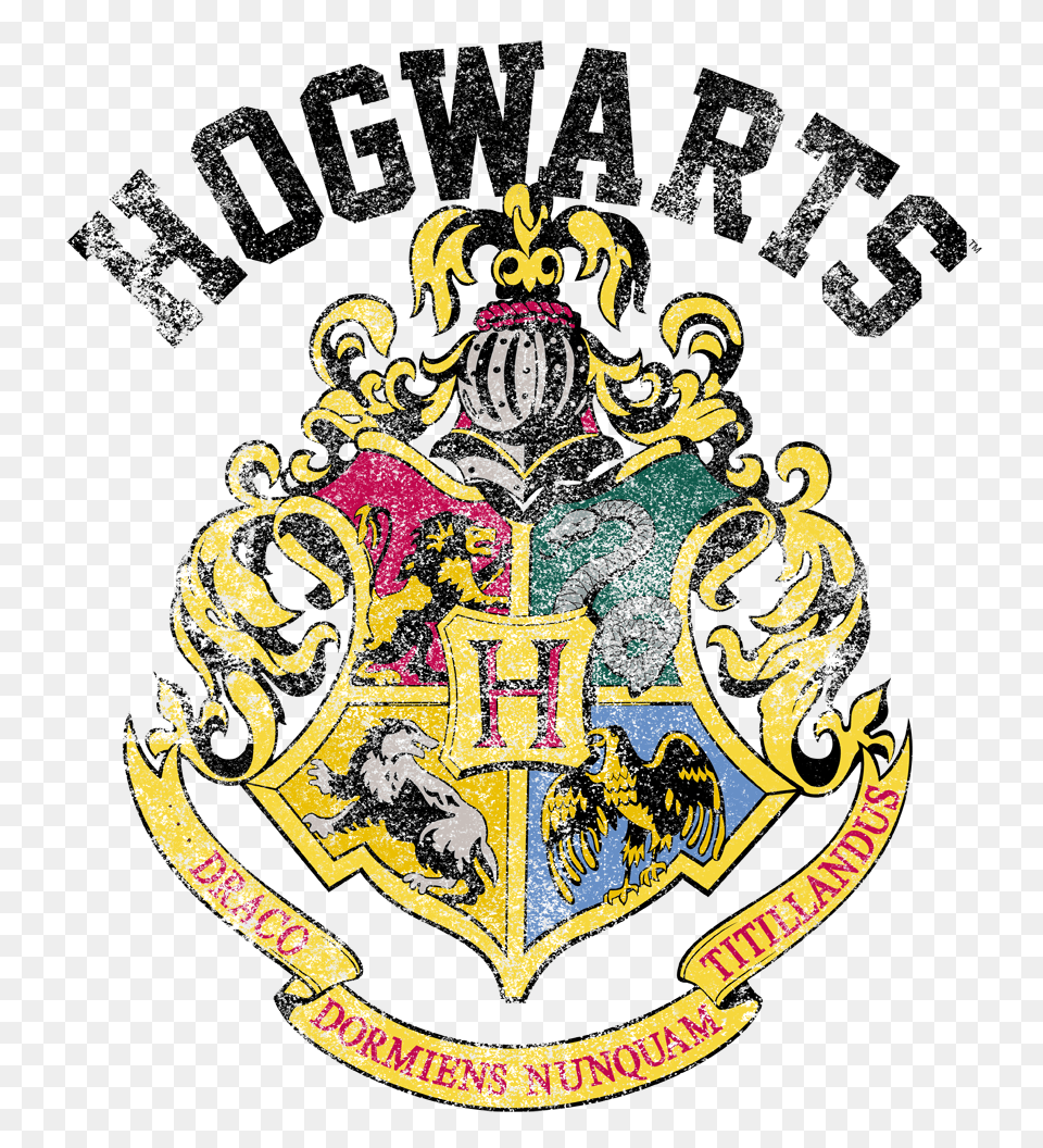 Harry Potter Hogwarts Crest Mens Regular Fit T Shirt, Symbol, Logo, Emblem, Poultry Png