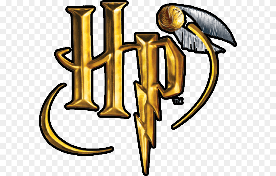 Harry Potter Hp Logo Harry Potter, Gold, Sword, Weapon, Cross Free Transparent Png