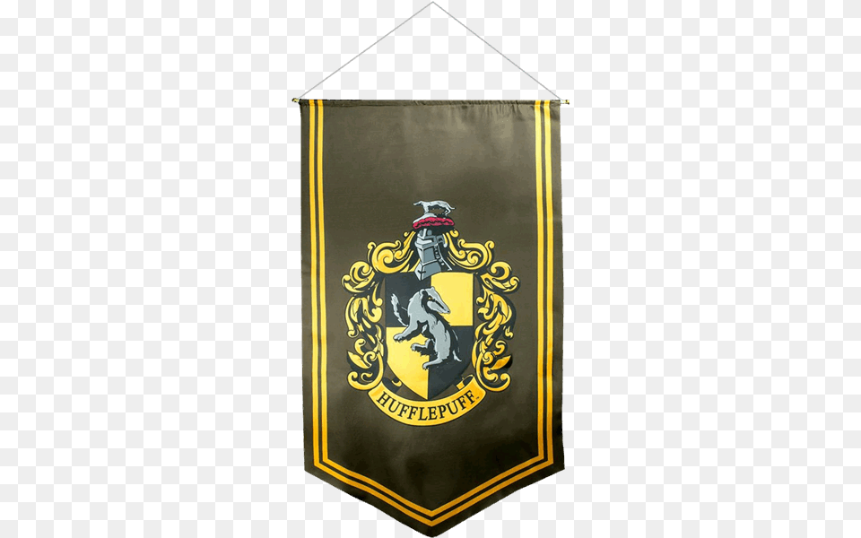 Harry Potter Hufflepuff Flag, Emblem, Symbol, Logo, Blackboard Free Transparent Png