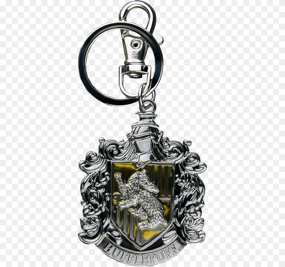 Harry Potter Hufflepuff Logo Metal Keychain, Accessories, Badge, Symbol Png Image