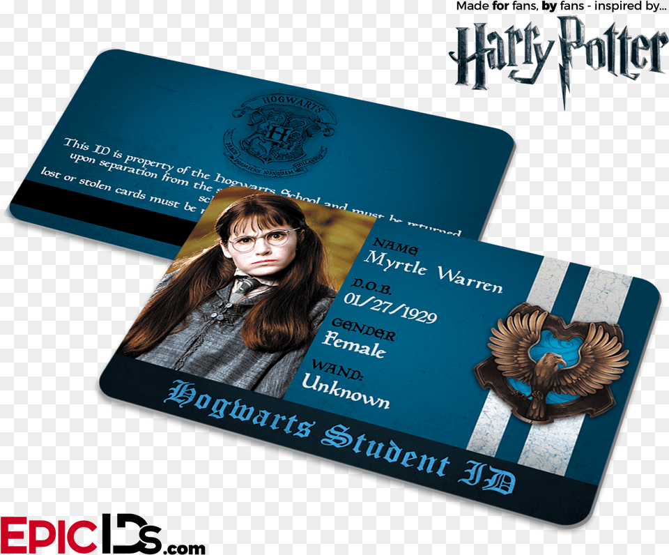 Harry Potter Inspired Hogwarts Student Id Harry Potter, Text, Adult, Person, Woman Free Png
