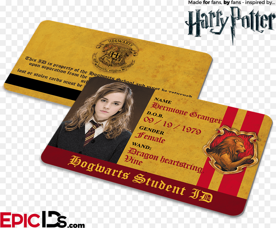 Harry Potter Inspired Hogwarts Student Id Harry Potter Hogwarts Battle Expansion, Text, Adult, Person, Woman Free Transparent Png