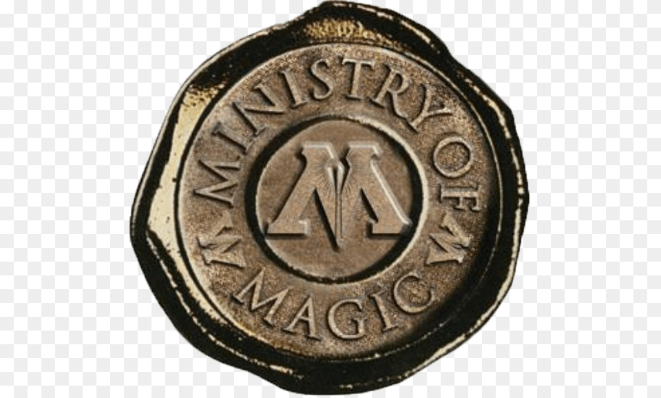 Harry Potter Ministry Of Magic Seal, Bronze, Logo, Wax Seal, Machine Free Png Download