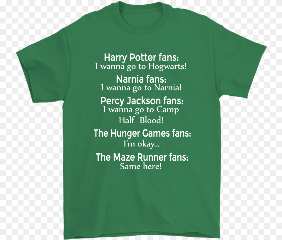 Harry Potter Narnia The Hunger Games Maze Runner Fans Shirts Short Sleeve, Clothing, T-shirt Free Png Download