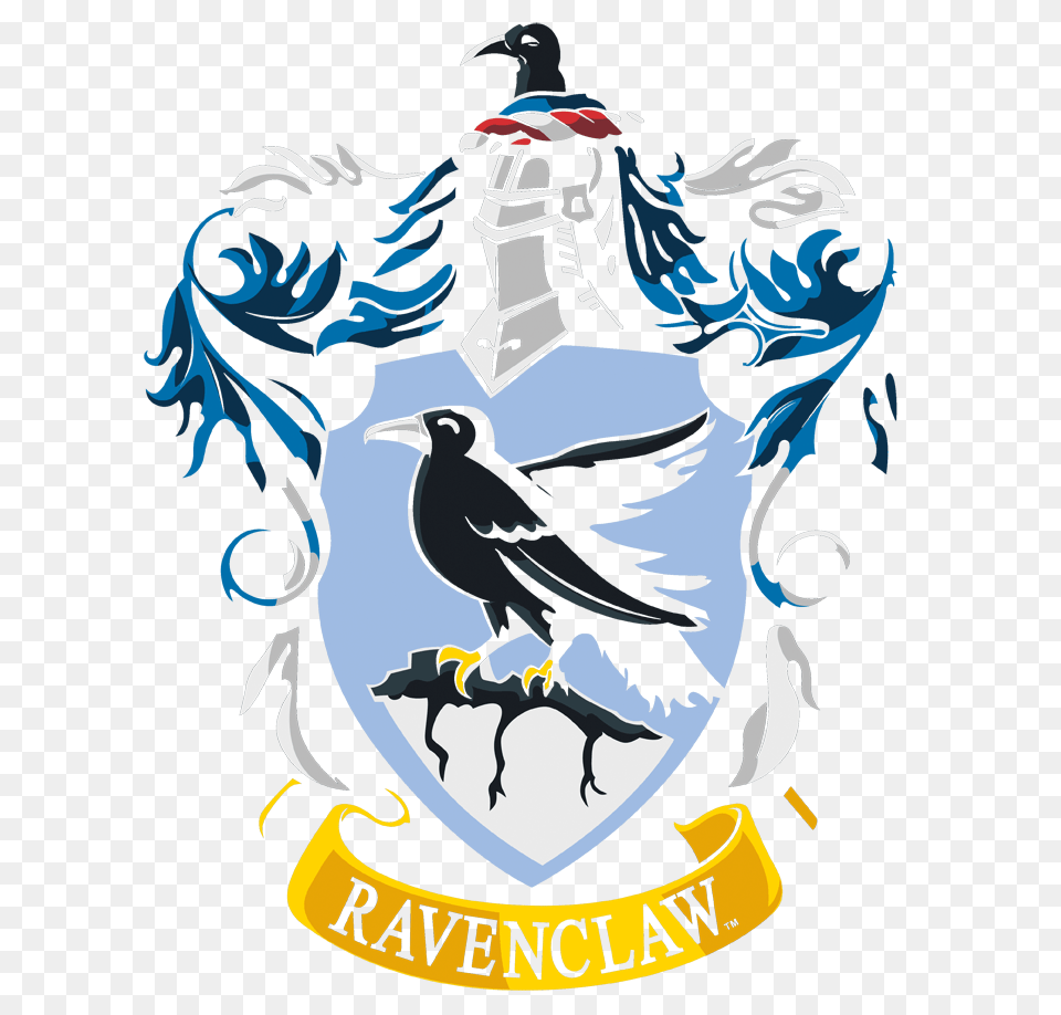 Harry Potter Ravenclaw Crest Mens V Neck T Shirt, Animal, Bird Free Transparent Png