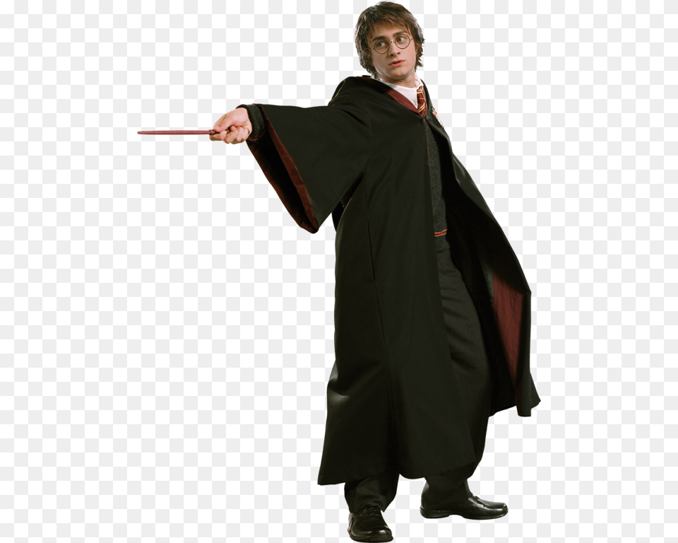 Harry Potter Robes From The Movies Harry Potter Cloak And Wand, Fashion, Weapon, Sword, Person Free Png