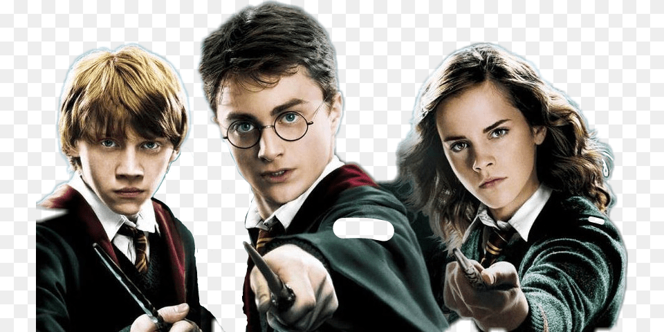 Harry Potter Ronweasley Hermionegranger Golden Harry Potter, Face, Portrait, Head, Photography Free Png Download