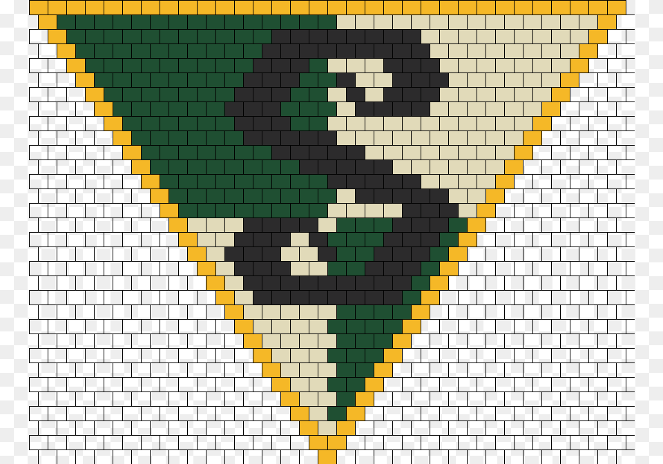 Harry Potter Slytherin Crest Kandana Bead Pattern Bead, Tile, Art, Mosaic, Triangle Png Image