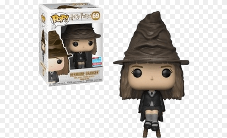 Harry Potters Hermione With The Sorting Hat Vinyl Funko Pop Hermione Granger, Baby, Person, Face, Head Png