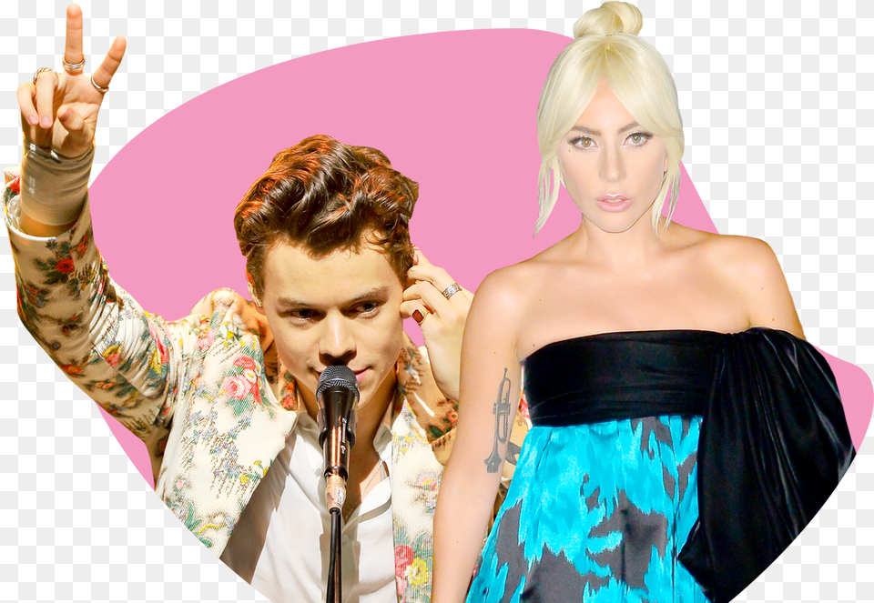 Harry Styles And Lady Gaga Will Help Bring Camp To Lady Gaga 2019 Transparent, Adult, Person, Performer, Microphone Png