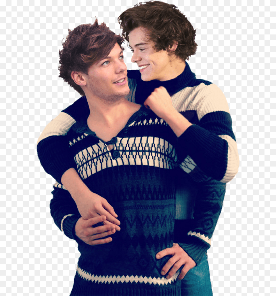 Harry Styles Louis Tomlinson One Direction, Adult, Clothing, Knitwear, Male Free Png