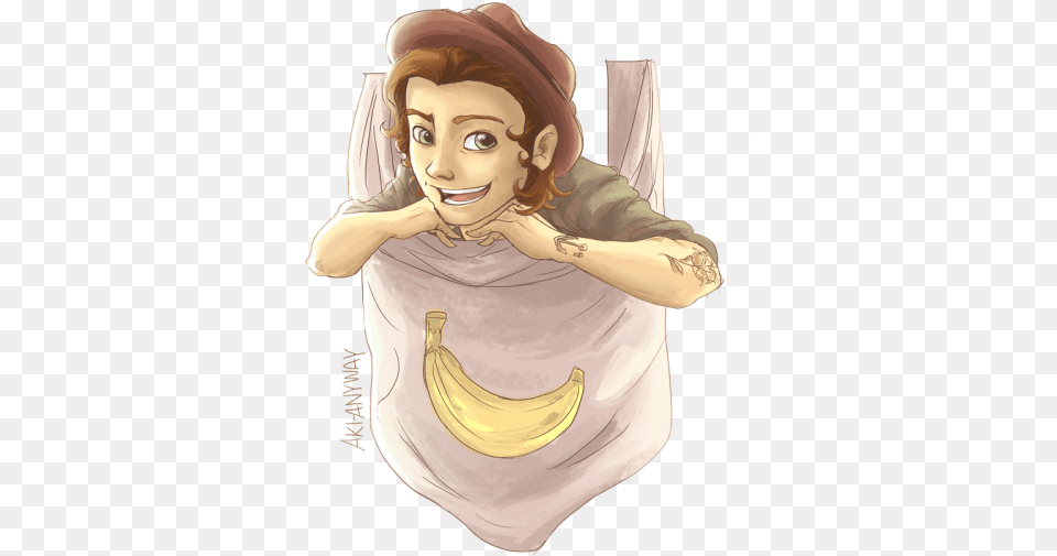 Harry Styles One Direction 1d Or No 1d Fanart Pocket Harry Styles, Fruit, Banana, Produce, Plant Free Png