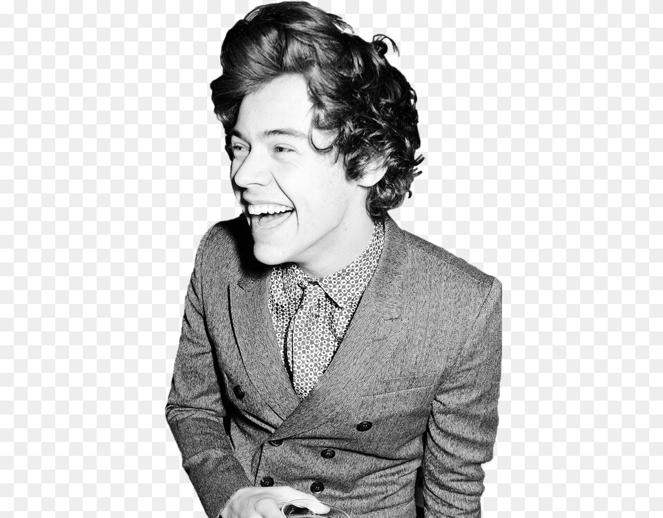 Harry Styles Transparent Tumblr Harry Styles Transparent Black And White, Smile, Portrait, Photography, Person Free Png