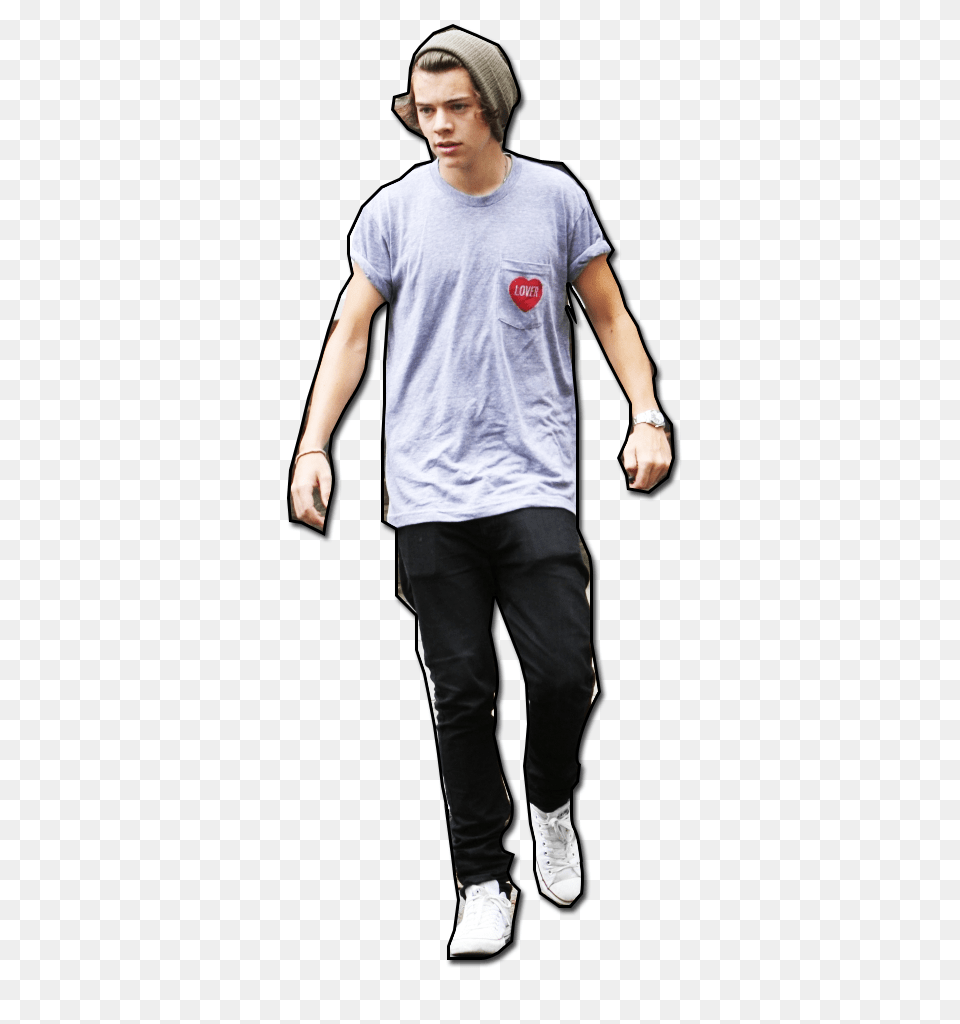 Harry Styles Tumblr T-shirt, Clothing, Male, Shoe Png Image