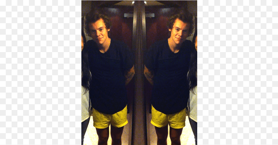 Harry Styles Yellow Shorts Fan, T-shirt, Clothing, Portrait, Face Png
