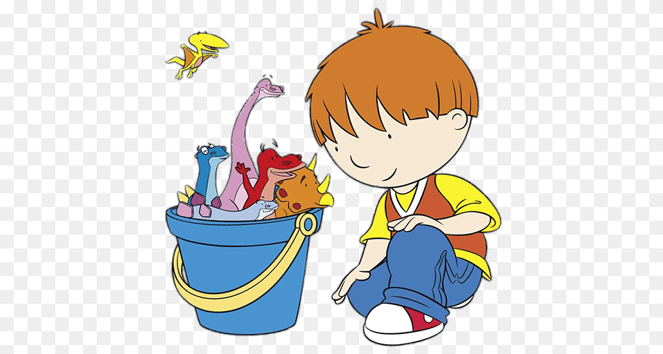 Harry With His Bucket Full Of Dinosaurs, Baby, Person, Face, Head Png Image