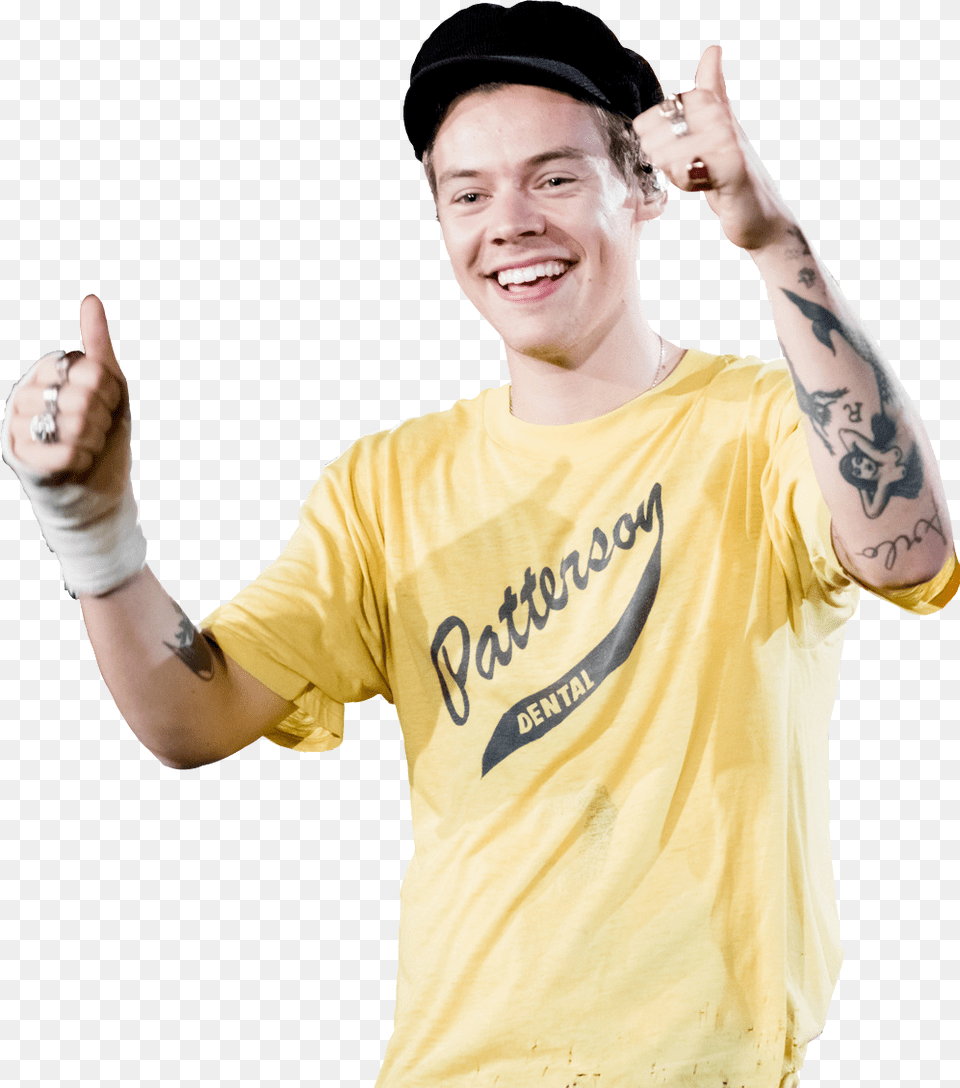 Harrystyles Harry Hs Harry Styles One Direction 1d Harry Styles, Hand, Body Part, Clothing, T-shirt Png Image
