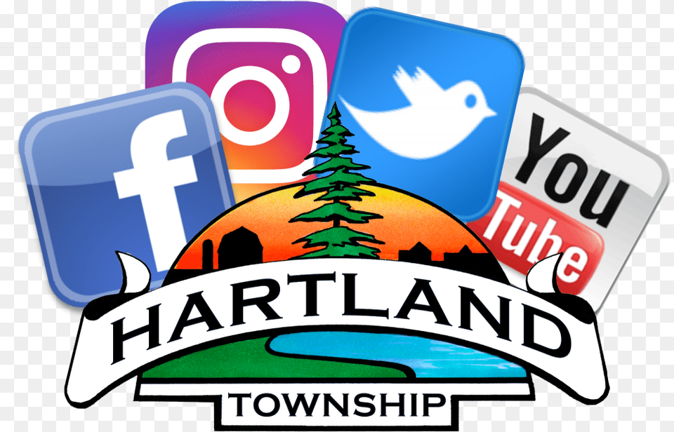 Hartland Township On Facebook Twitter Linkedin Instagram Emblem, License Plate, Transportation, Vehicle, Logo Free Png