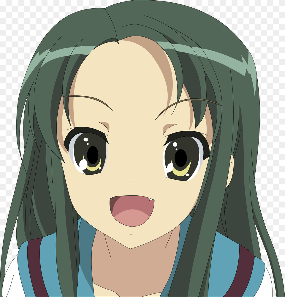 Haruhi Green Hair Girl, Book, Comics, Publication, Person Png