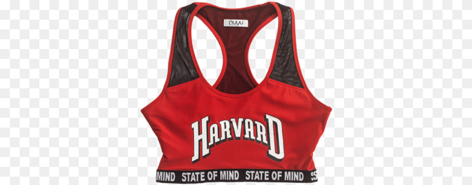 Harvard Racerback Sporty Bralette T Shirt, Clothing, Vest, Lifejacket, Tank Top Free Png