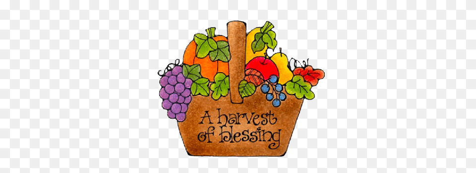 Harvest Blessings Clip Art Colored Clip Art, Food, Fruit, Grapes, Plant Png Image