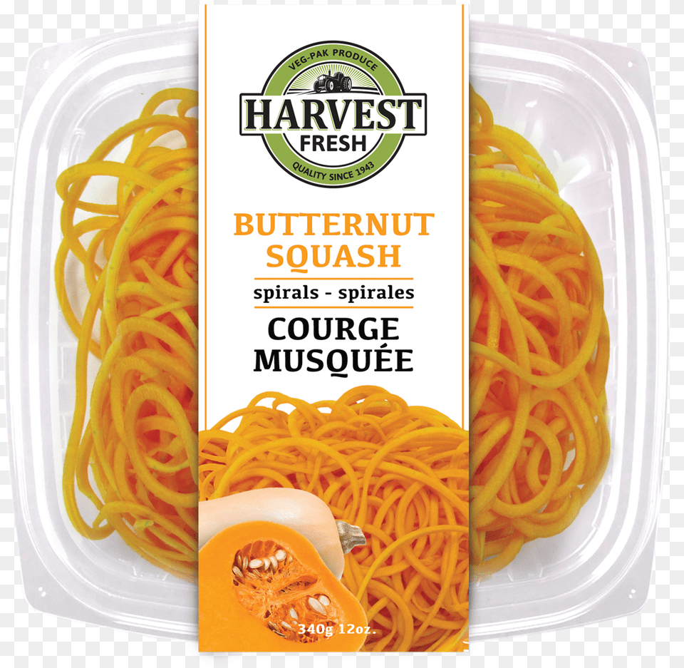 Harvest Fresh Butternut Squash Spirals 340g Chinese Noodles, Food, Pasta, Spaghetti, Noodle Free Png
