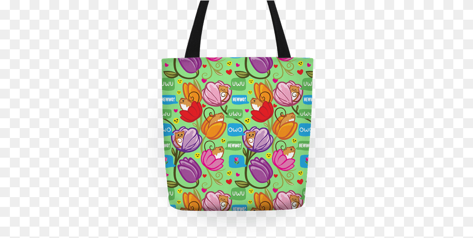 Harvest Mice Emoji Floral Pattern Totes Lookhuman Tote Bag, Accessories, Handbag, Purse, Tote Bag Free Png