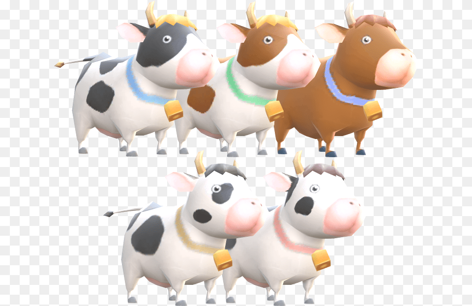 Harvest Moon A New Beginning Cows The Models Resource Cartoon, Animal, Mammal, Pig, Cattle Free Transparent Png