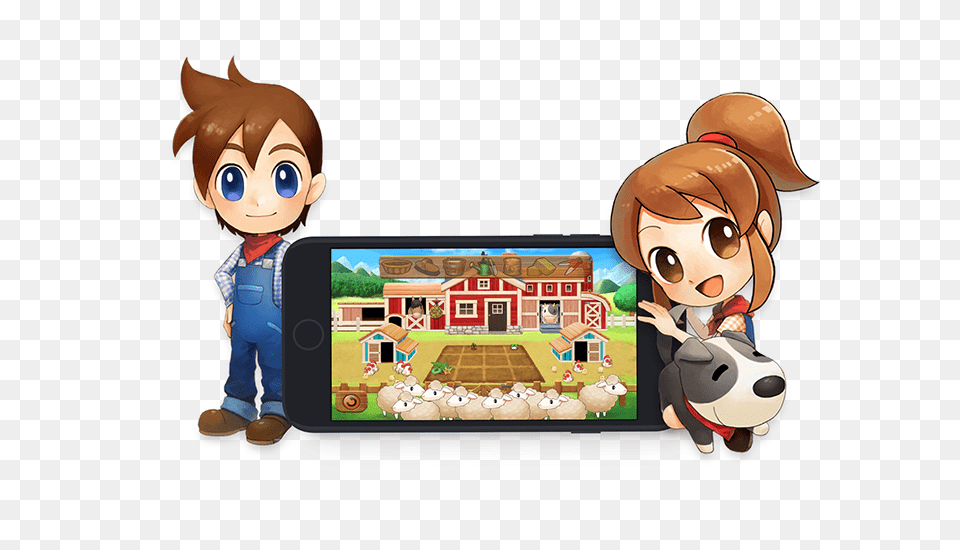 Harvest Moon Lil Farmers Looks Like Fun Times For The Little, Baby, Person, Face, Head Free Png