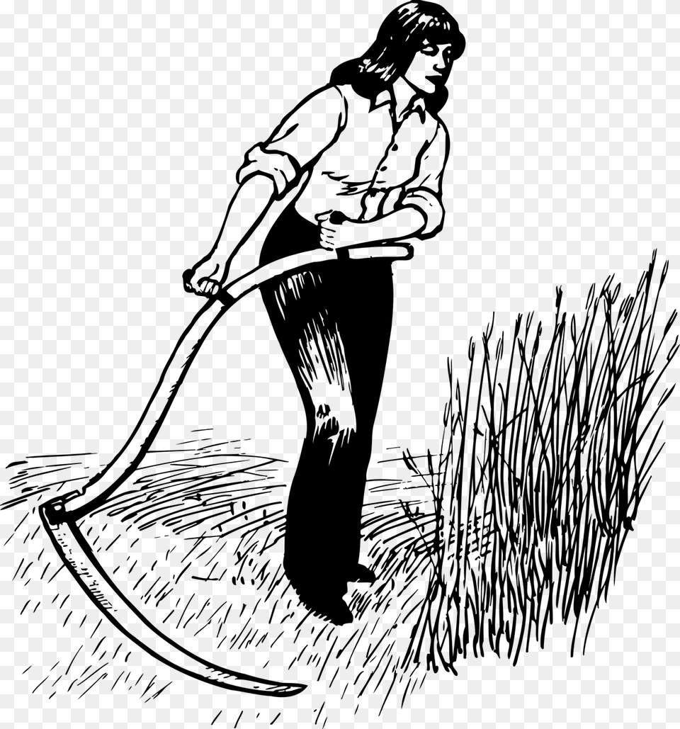 Harvesting Black And White Clipart, Gray Free Png