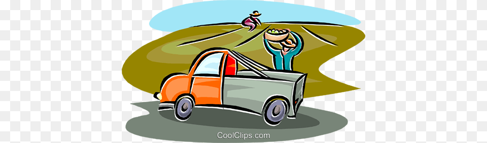 Harvesting Crops Royalty Vector Clip Art Illustration, Car, Transportation, Vehicle Png