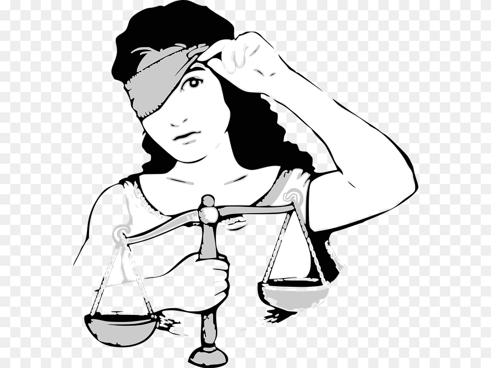 Has Lady Justice Ditched Her Blindfold Lady Justice Cartoon Clipart, Accessories, Handbag, Bag, Woman Png