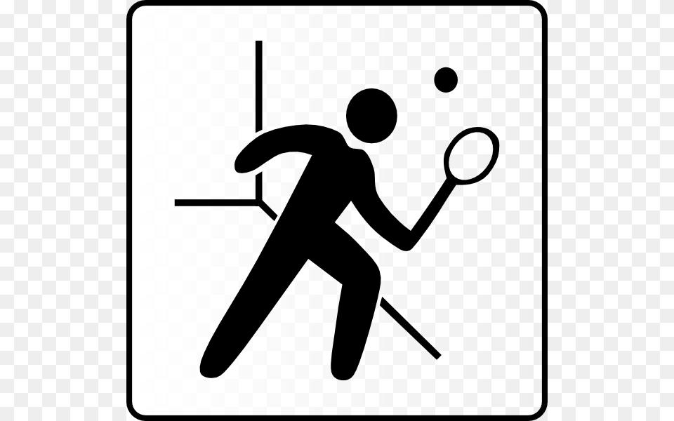 Has Squash Court Clip Art, Stencil, Badminton, Person, Sport Png