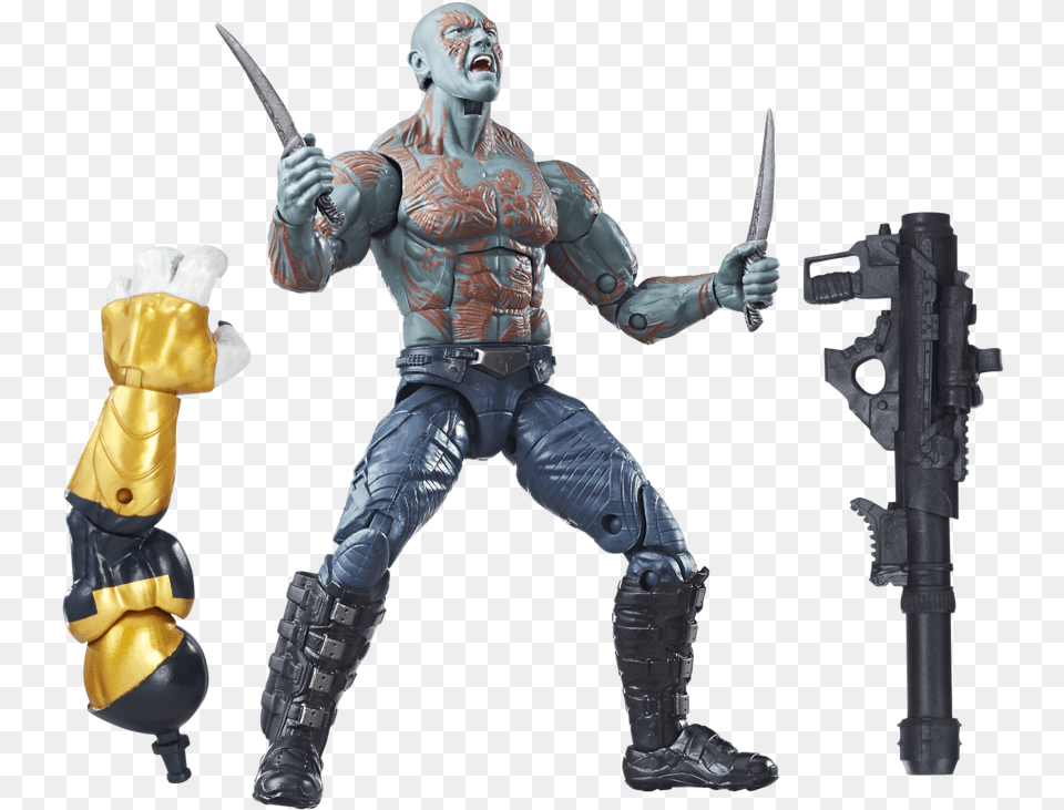 Hasbro Introduces New Marvel Lines Guardians Of The Galaxy Vol 2 Drax Marvel Legends, Weapon, Sword, Person, Man Free Transparent Png