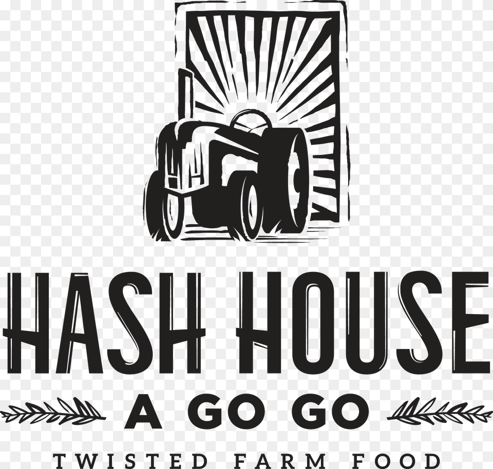 Hash House A Go Go Logo, Machine, Wheel, Advertisement, Transportation Free Png