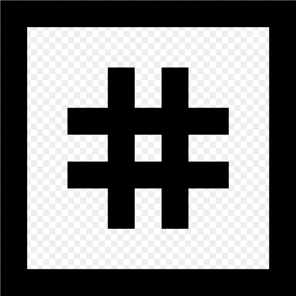 Hashtag 2 Icon Lightroom Logo Black And White, Gray Free Png