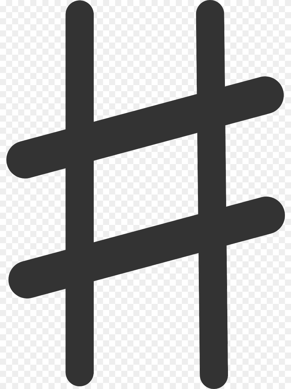 Hashtag Gate Symbol Black Silhouette Icon Music Sharp Clip Art, Cross, Cutlery, Nature, Outdoors Free Png Download