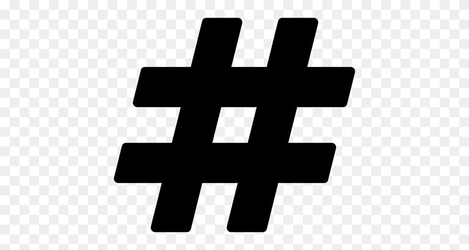 Hashtag Icon, Gray Free Png