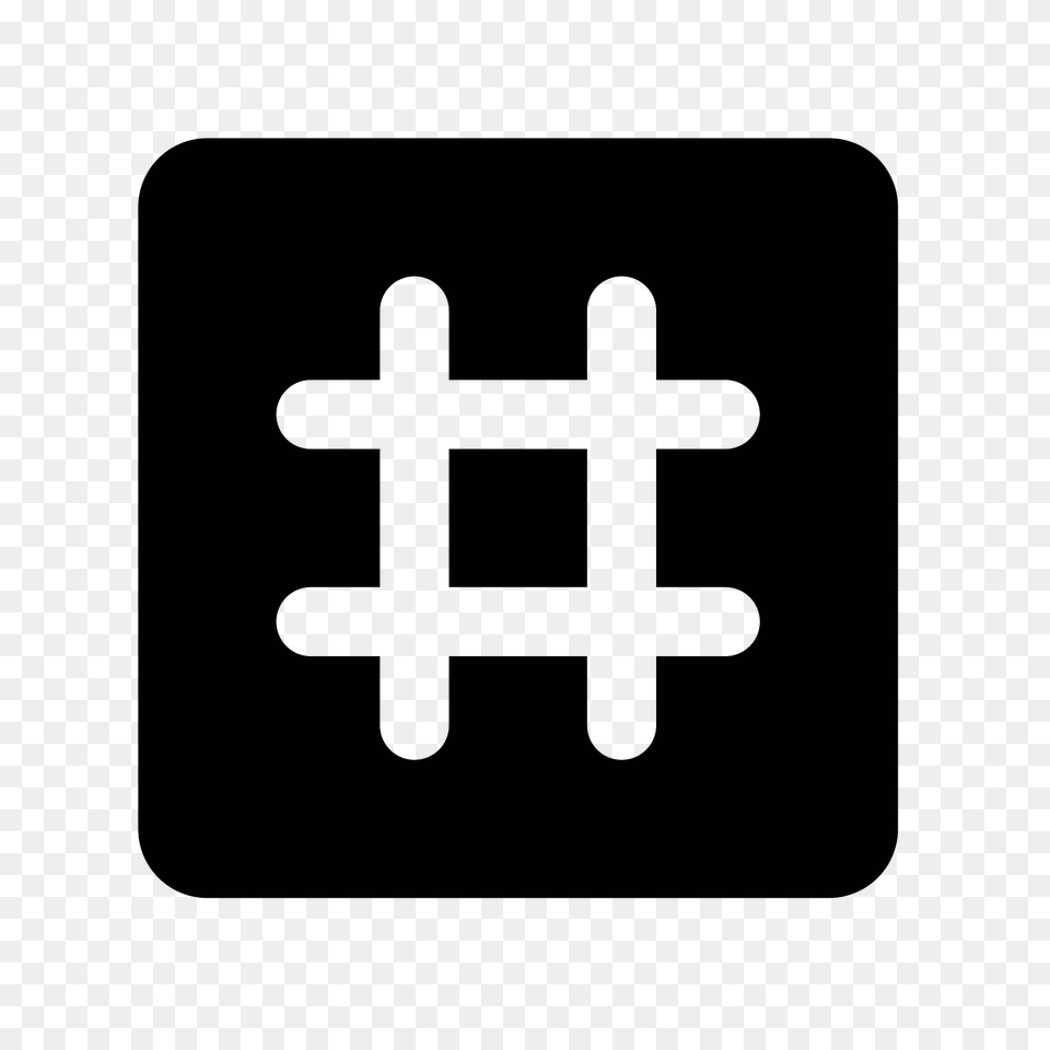 Hashtag Key Icon, Gray Free Png