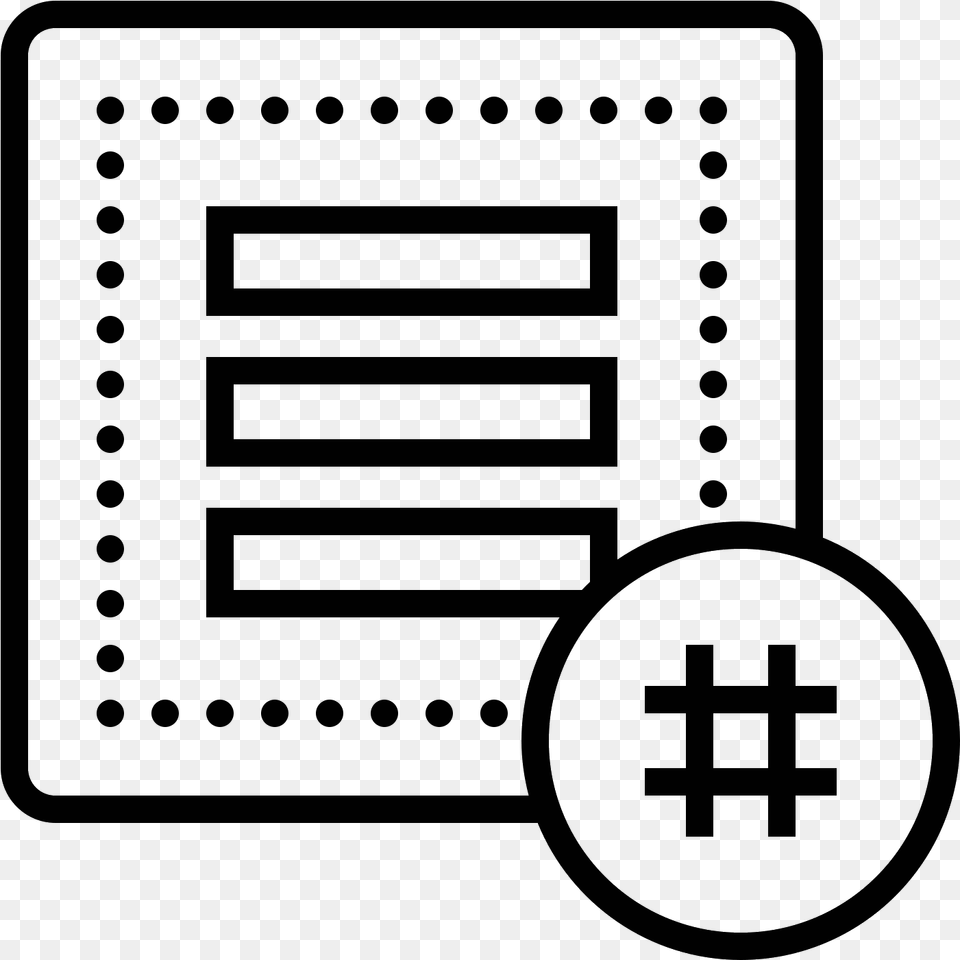 Hashtag Rss Icon Icon, Gray Png