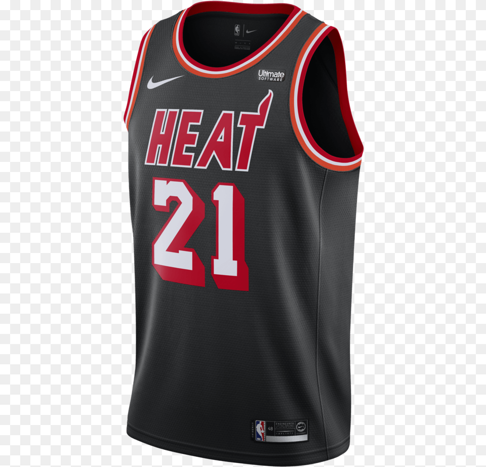 Hassan Whiteside Nike Miami Heat Classic Edition Jersey Sports Jersey, Clothing, Shirt, Can, Tin Free Png